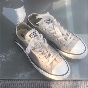 cream and grey converse, worn once